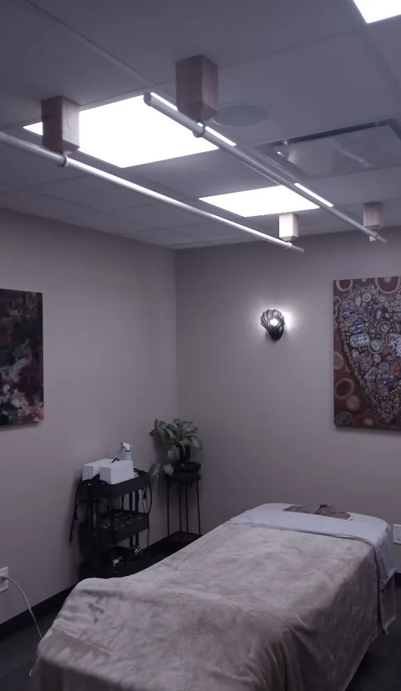 Deep tissue massage treatment room at Healing Hands Massage & Spa in Clearwater, FL