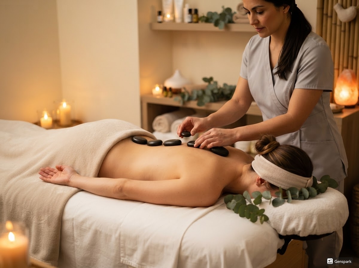Warm stones and enhancements at Healing Hands Massage & Spa in Clearwater, Florida